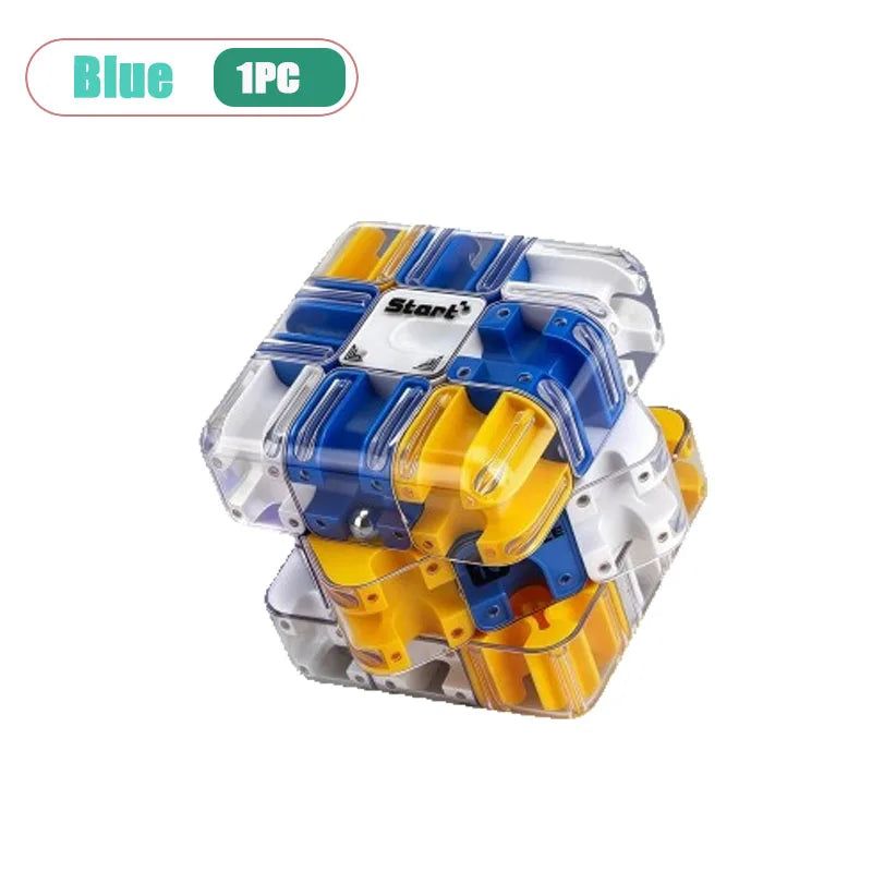 Transparent Magnetic Maze Cube | 3D Brain Teaser Fidget Puzzle