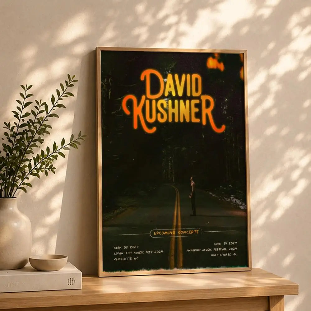 Singer D-David KushnerS Poster HD Self Adhesive Waterproof Wall Art Ideal for Home Office Dorm Bedroom Great Gift Peaceful Pleasures Health and Wellness White4 15X20cmNoframe