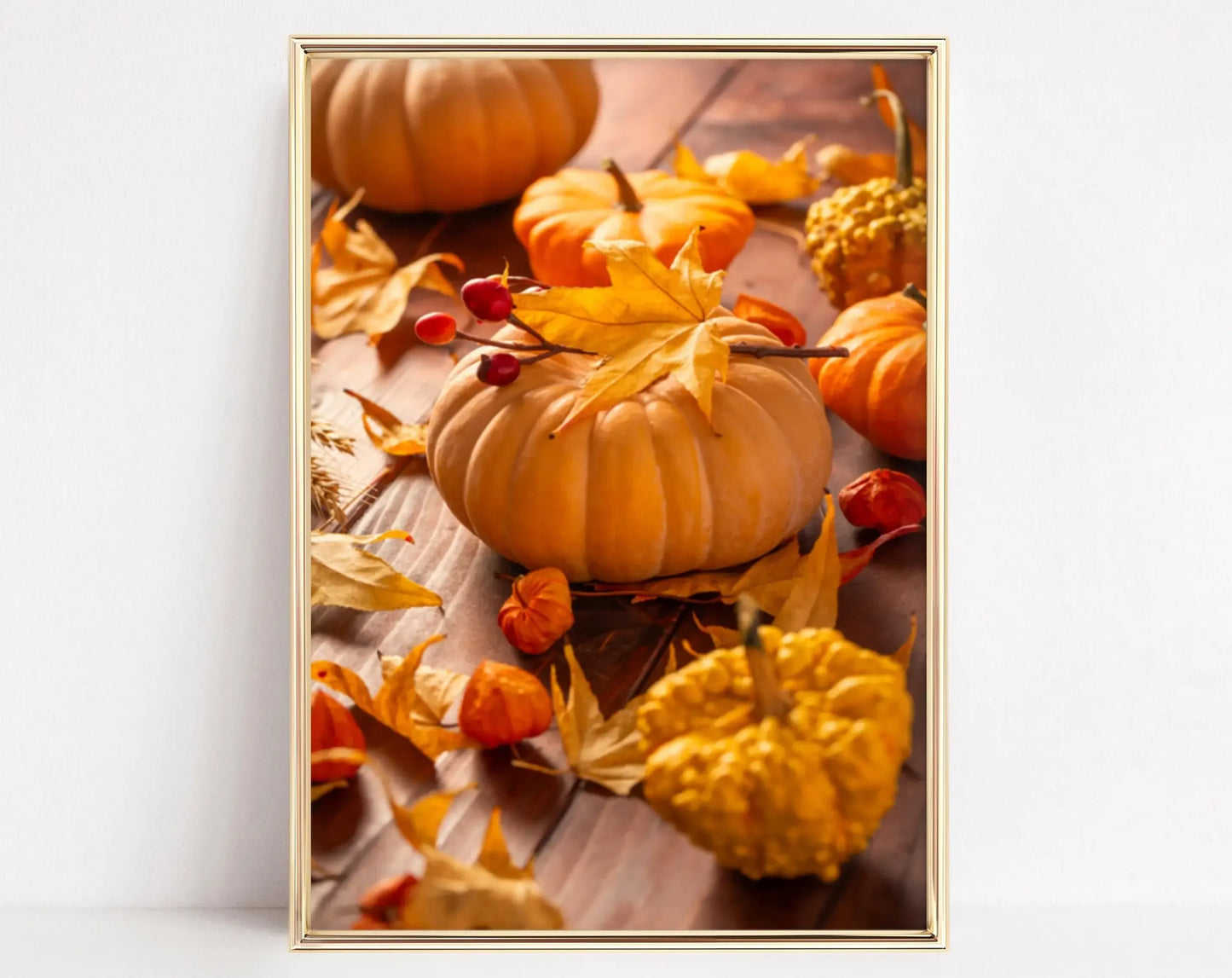 Autumn Forest Path Canvas Print | Golden Leaves Wall Art