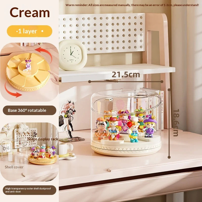 Rotating Multi-Tier Acrylic Display Stand for Collectibles
