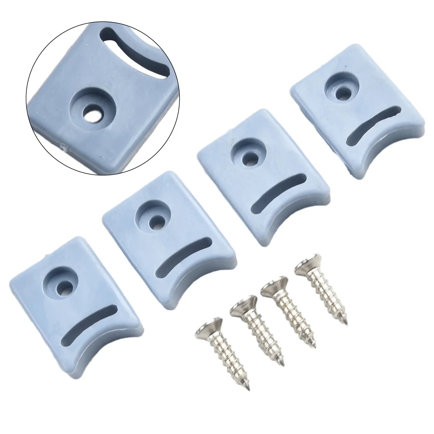 4-Pack Shower Door Pulley Stops & Bumpers | Top & Bottom