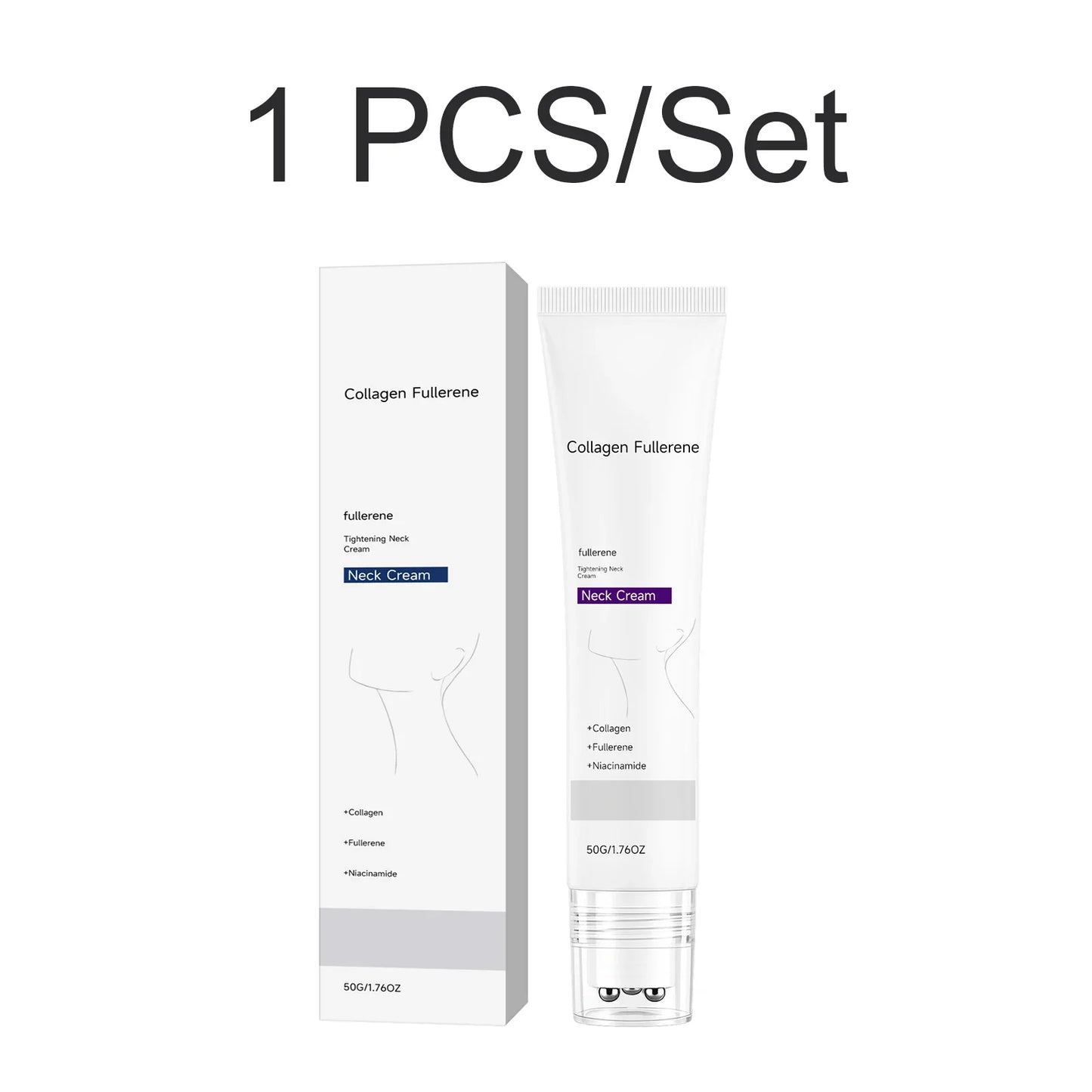 Collagen Firming Neck Cream with Rollerball Massager – 50g