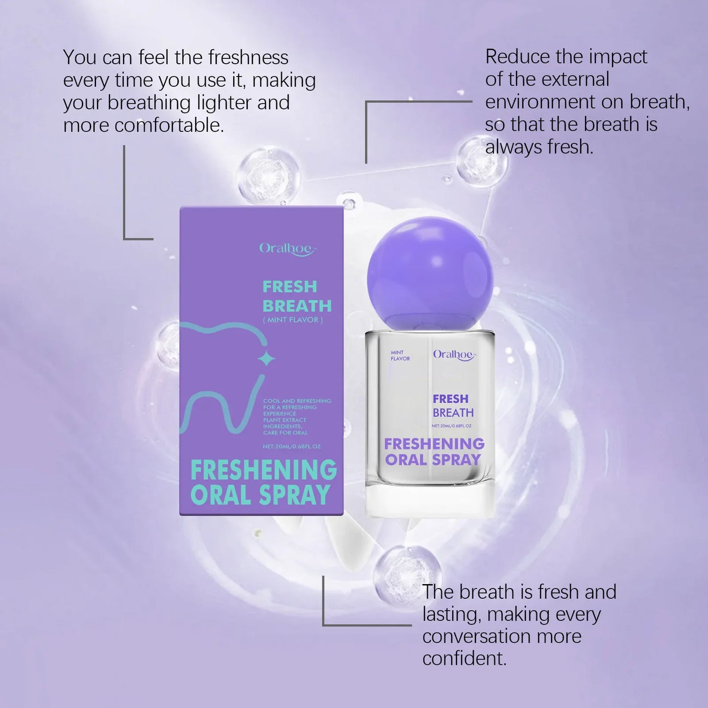 Mint Oral Fresh Spray – Freshen Breath & Soothe Dry Mouth 20ml
