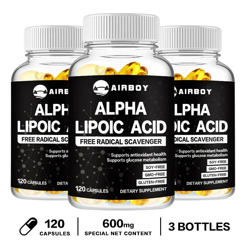 Alpha Lipoic Acid 600mg – Antioxidant & Energy Support Capsules