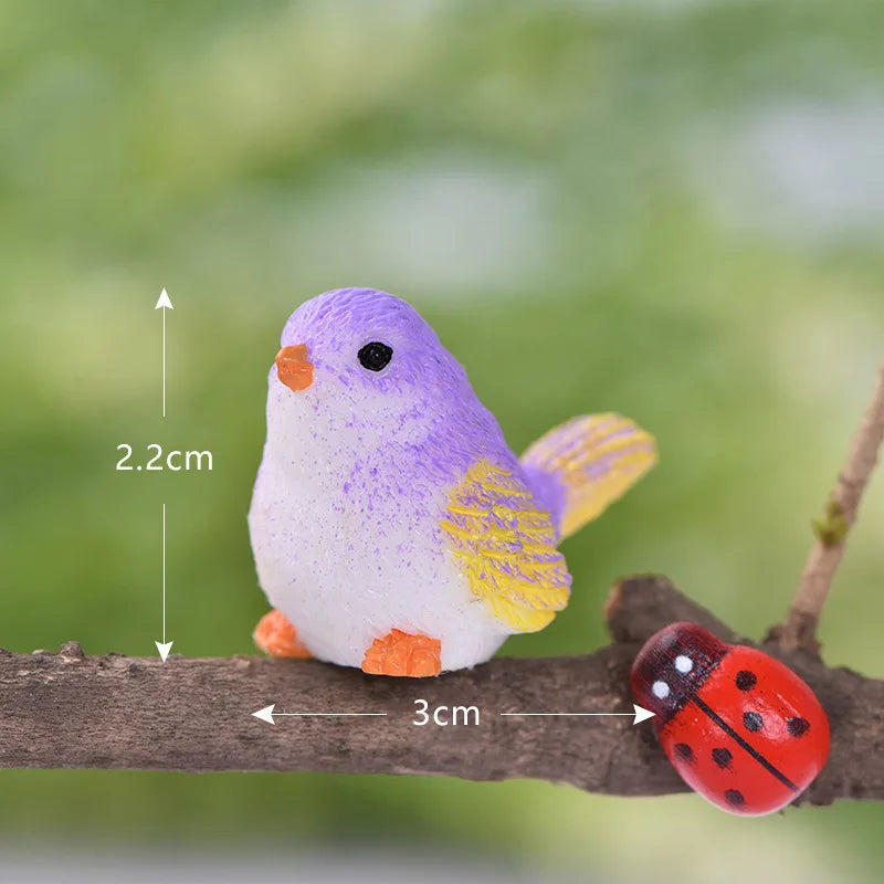 1pcs Miniature Bird Figurines, Mock Animal Toy Mini Cute Pet ModelFor Fairy Garden, Moss Micro Landscape Home Accessories Fairy Peaceful Pleasures Health and Wellness 04