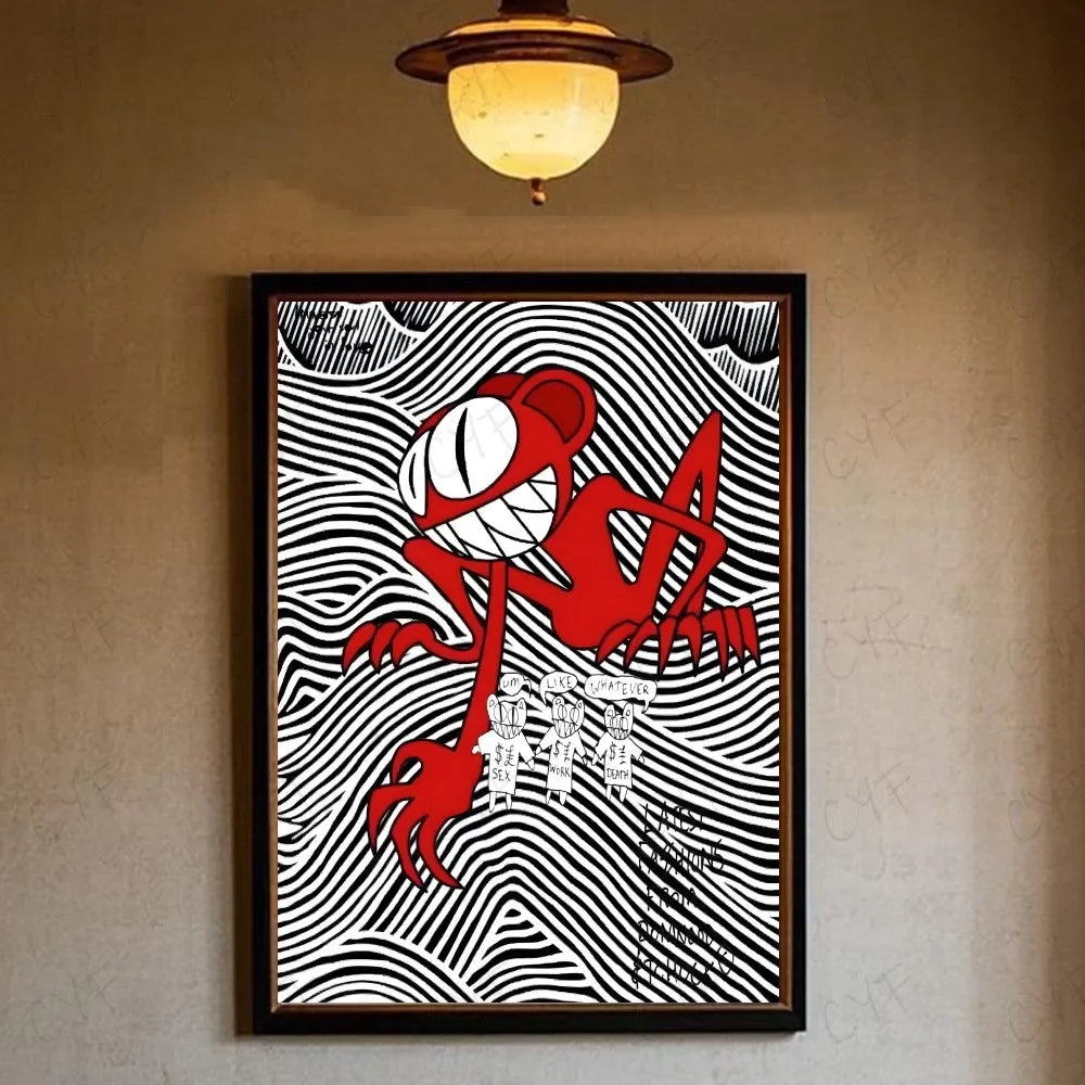 Radiohead Vintage Minimalist Canvas Wall Art Poster | Unframed