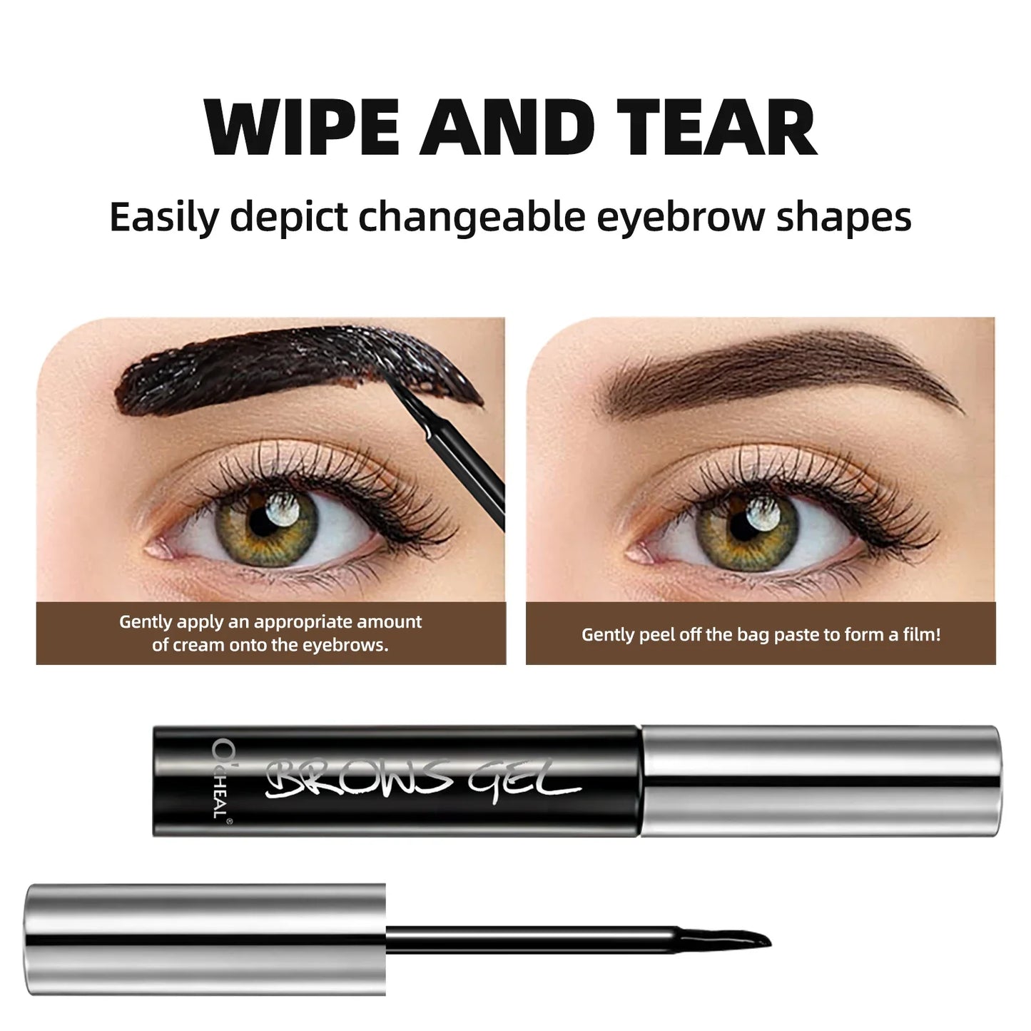 O'Cheal Peel-Off Eyebrow Gel | Waterproof Semi-Permanent Tint