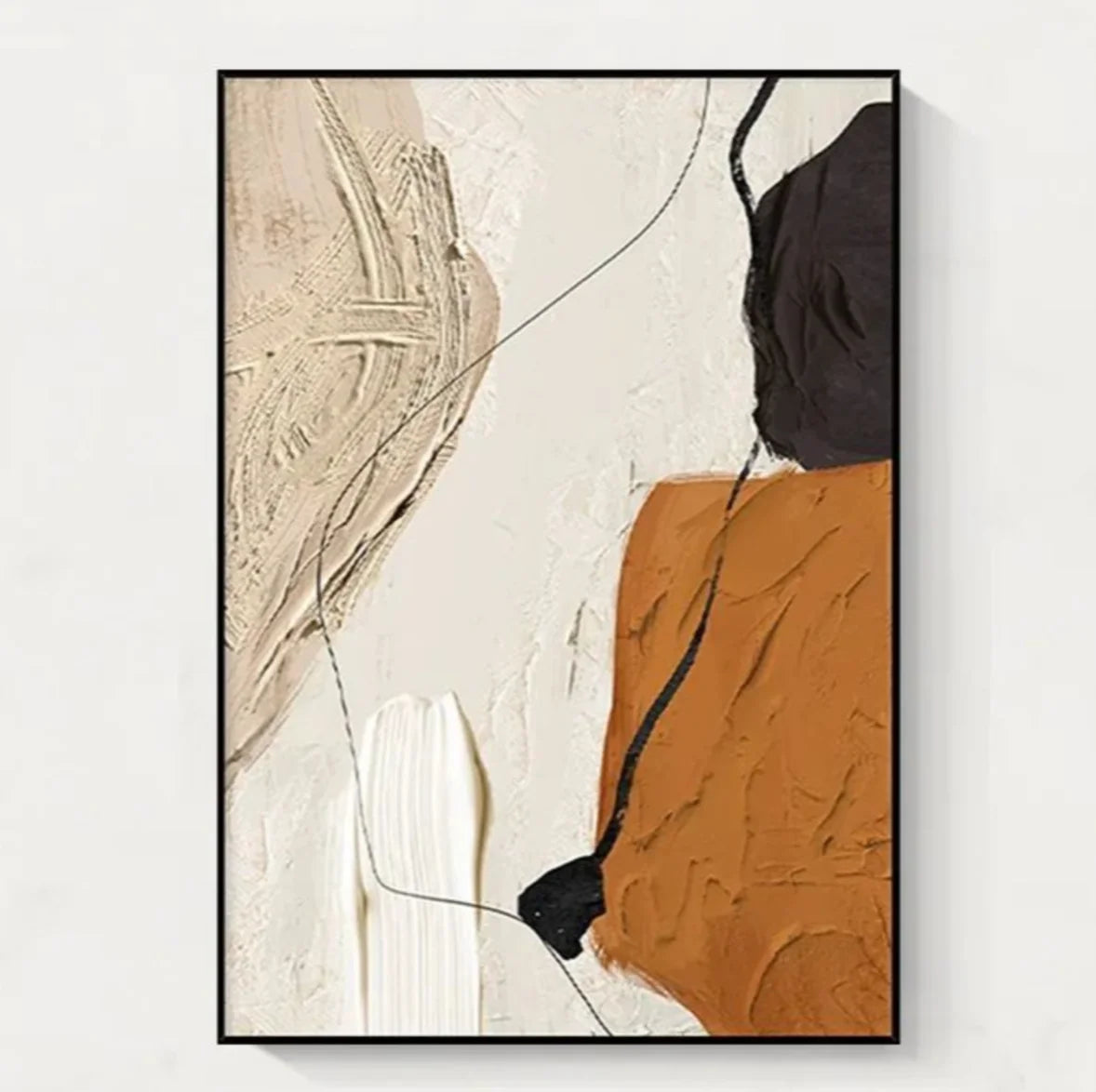 Hand-painted Abstract Pictures Oil Paintings Customizable on demand Modern Warm Colors On Canvas living A room Bedroom Wall Art Peaceful Pleasures Health and Wellness