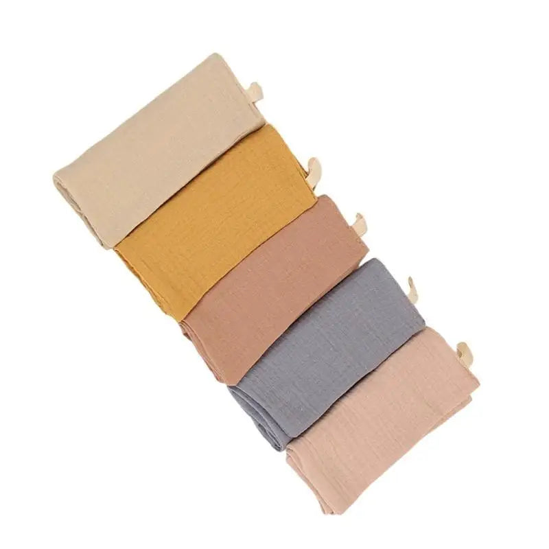 4-Layer Cotton Baby Washcloths – Infant Bib & Bath Towel Set