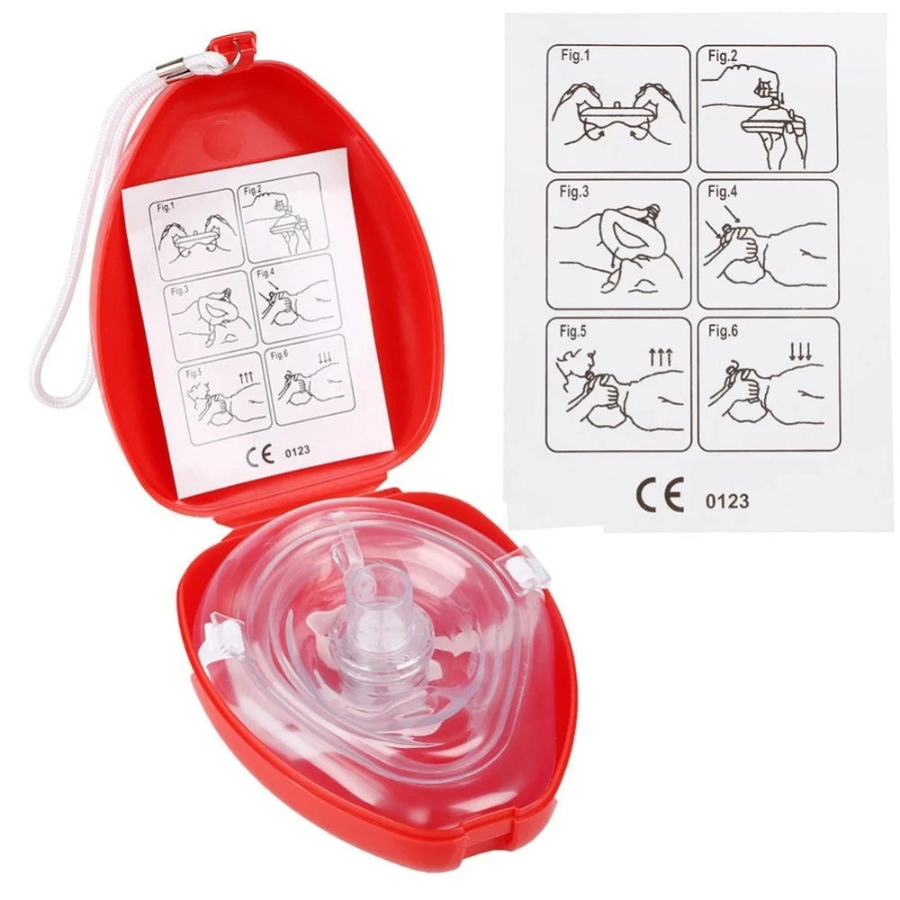 Professional First Aid CPR Breathing Mask Protect Rescuers Artificial Respiration Reuseable With One-way Valve Tools Peaceful Pleasures Health and Wellness