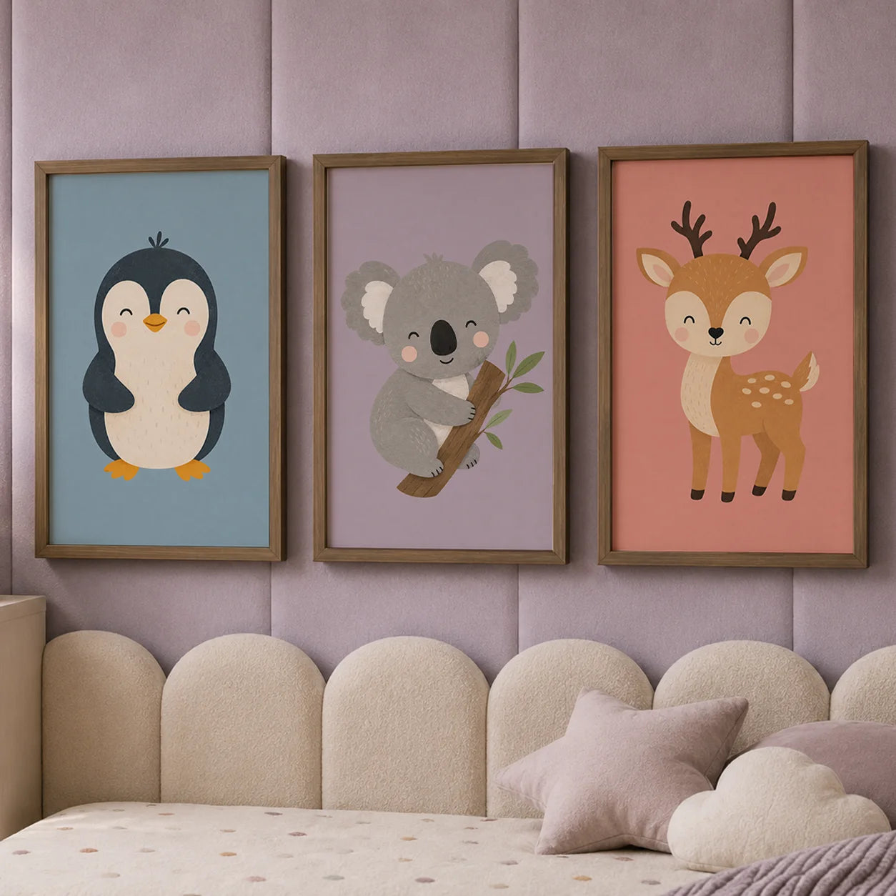 Nursery Animal Wall Art Cute Cartoon Safari Canvas Poster Prints For Baby Kids Bedroom Decor Peaceful Pleasures Health and Wellness