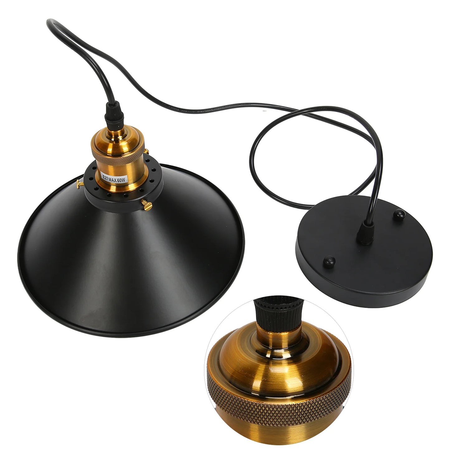 Wrought Iron Ceiling Lamp 85‑240V Hanging Lamp Simple Retro Industrial Wear Resistant for Cafes for Restaurants for Peaceful Pleasures Health and Wellness