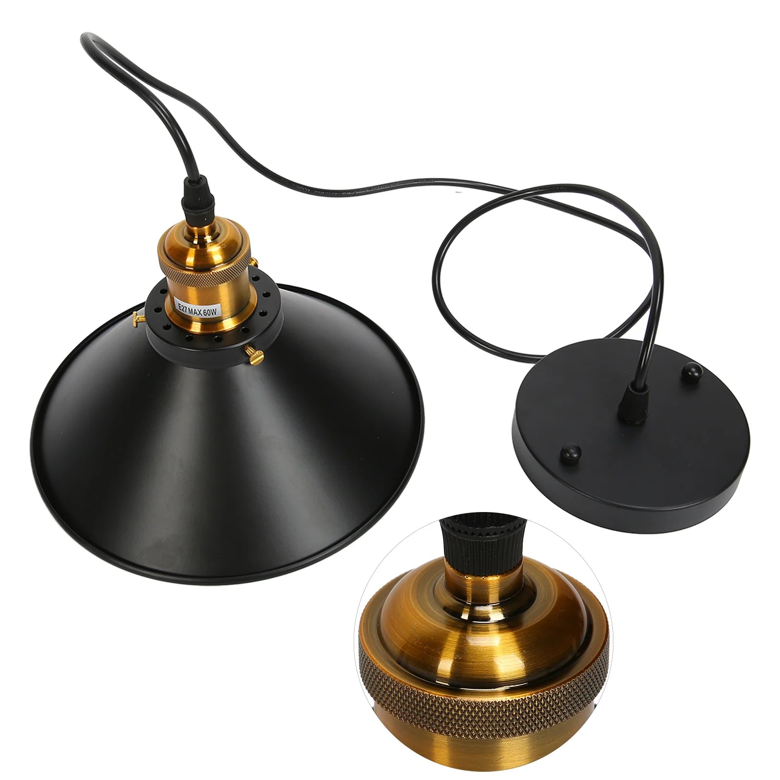 Wrought Iron Ceiling Lamp 85‑240V Hanging Lamp Simple Retro Industrial Wear Resistant for Cafes for Restaurants for Peaceful Pleasures Health and Wellness