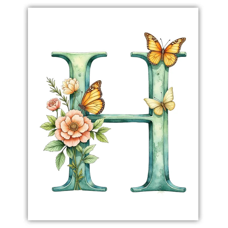 Custom Name Nursery Canvas Wall Art – Animals & Wildflowers Personalized Canvas Print Peaceful Pleasures Health and Wellness