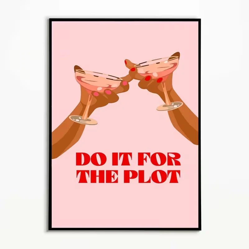 Cocktail Party Canvas Wall Art Print | Living Room Decor Canvas Wall Art Peaceful Pleasures Health and Wellness