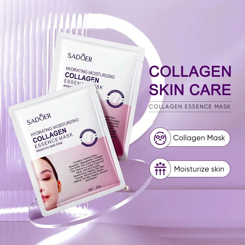 SADOER Collagen Facial Mask – Hydrate, Firm & Brighten Skin