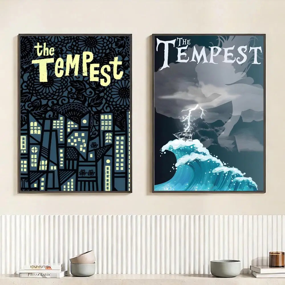 The Tempest Drama Poster – HD Waterproof Self-Adhesive Wall Art Wall Art Poster Peaceful Pleasures Health and Wellness