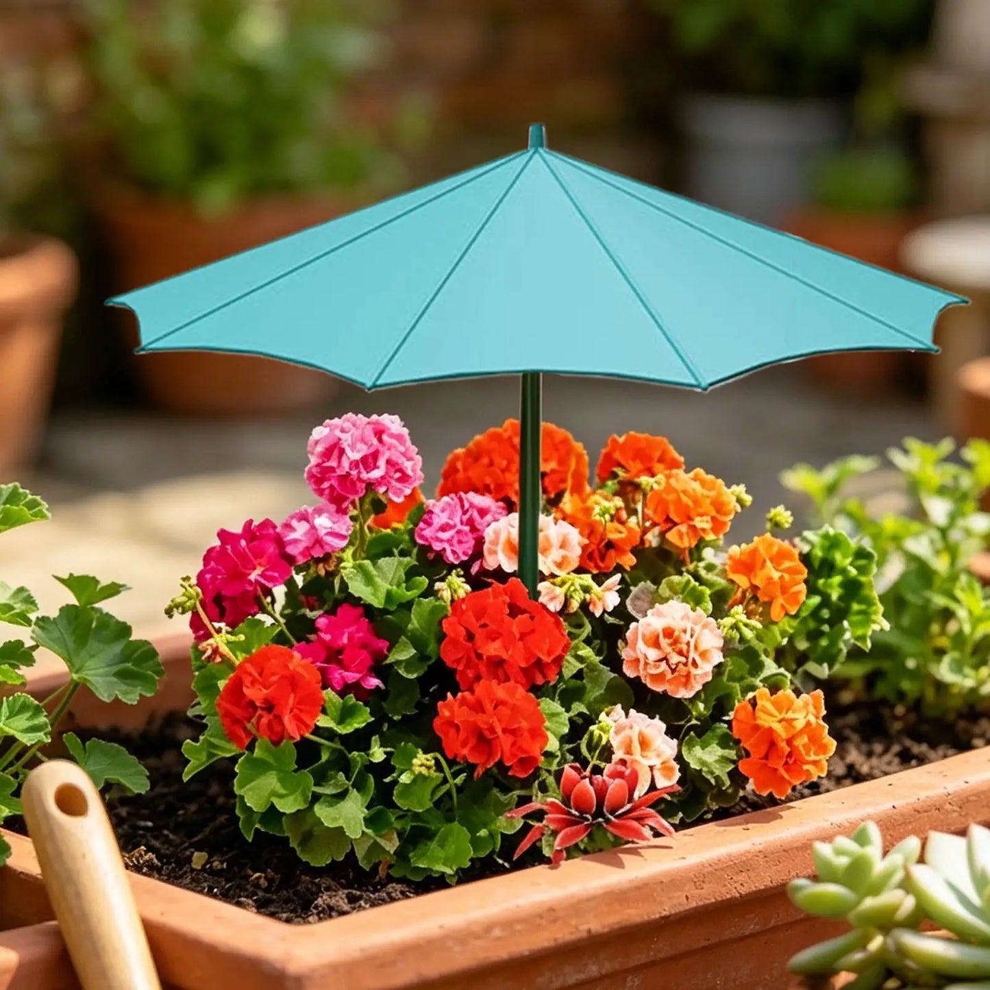 Mini Plant Sunshade Umbrella for Seedlings & Pots – 3pc Set