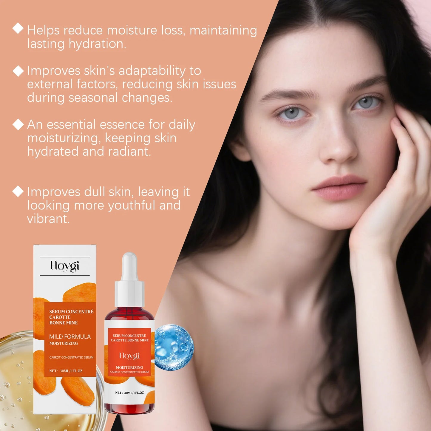 Hyaluronic Acid & Vitamin C Brightening Face Serum 30ml