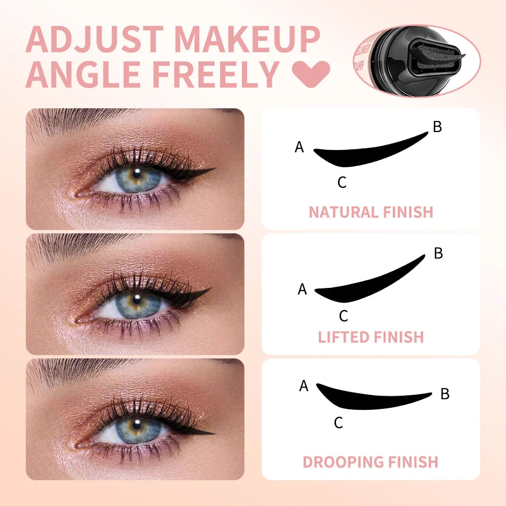 Waterproof Triangle Tip Eyeliner Stamp Pen – Black & Brown
