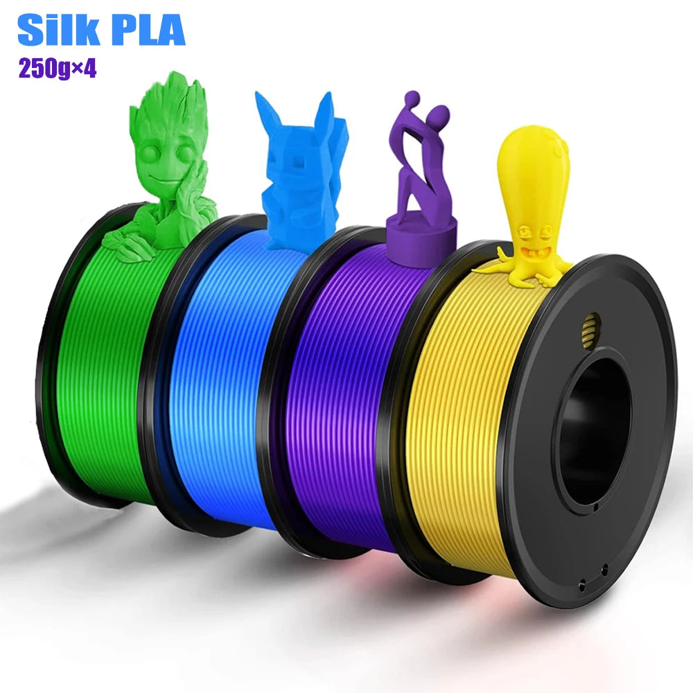 DINGSUN 3D PLA Filament 1.75mm 4-Color 1KG Pack ±0.02mm