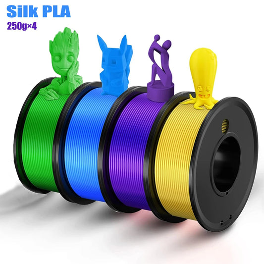 DINGSUN 3D PLA Filament 1.75mm 4-Color 1KG Pack ±0.02mm 3D Printer Filament Peaceful Pleasures Health and Wellness