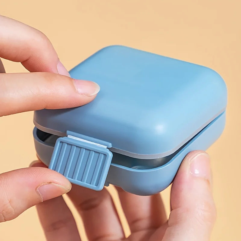 1pc Portable Sealed Pill Storage Box Compartment Portable Mini Pill Box Travel Pill Case Medicine Container Peaceful Pleasures Health and Wellness
