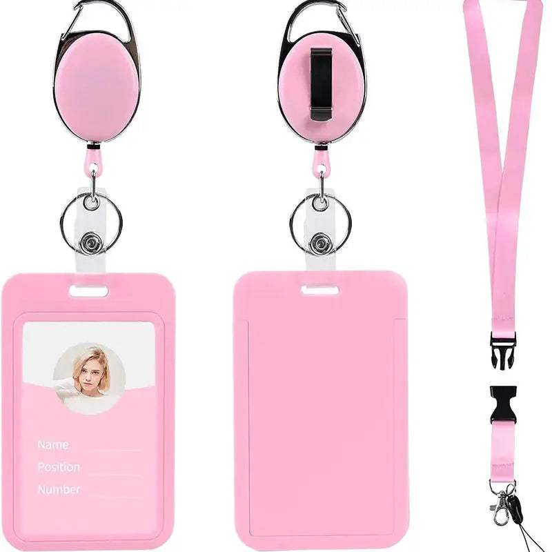 Retractable Badge Holder Reel Clip Work ID Card Holder Keychain Style Easy Pull Badge Reel for Lanyard Key Card Accessories Peaceful Pleasures Health and Wellness