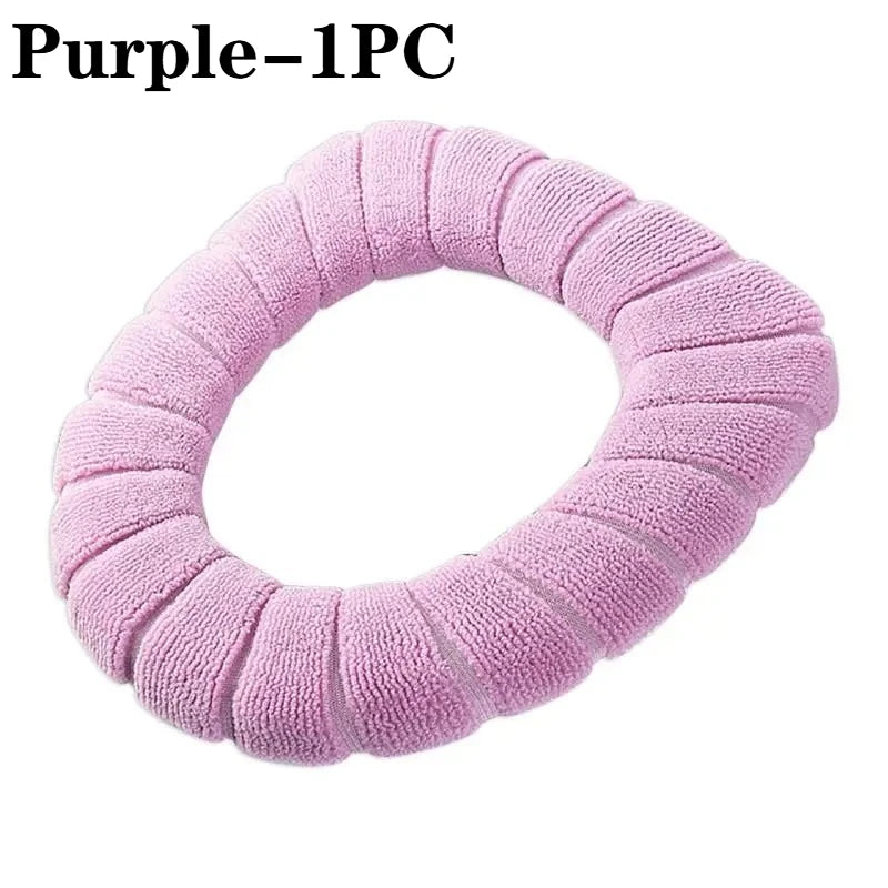 Plush Toilet Seat Cover Cushion – Warm Soft Pad 1/2/4 PCS