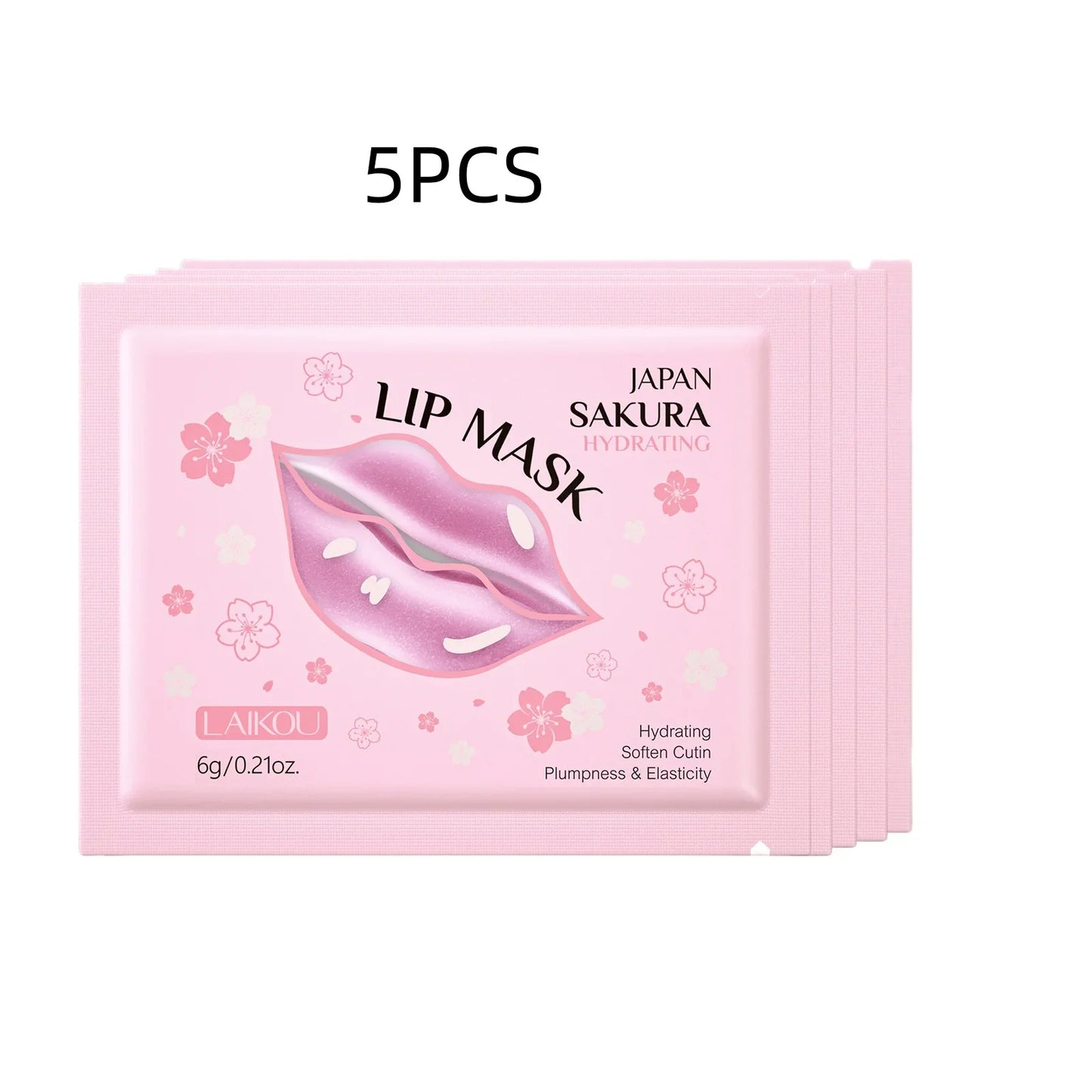 LAIKOU Sakura Collagen Lip Mask – Hydrating & Plumping Gel Pads