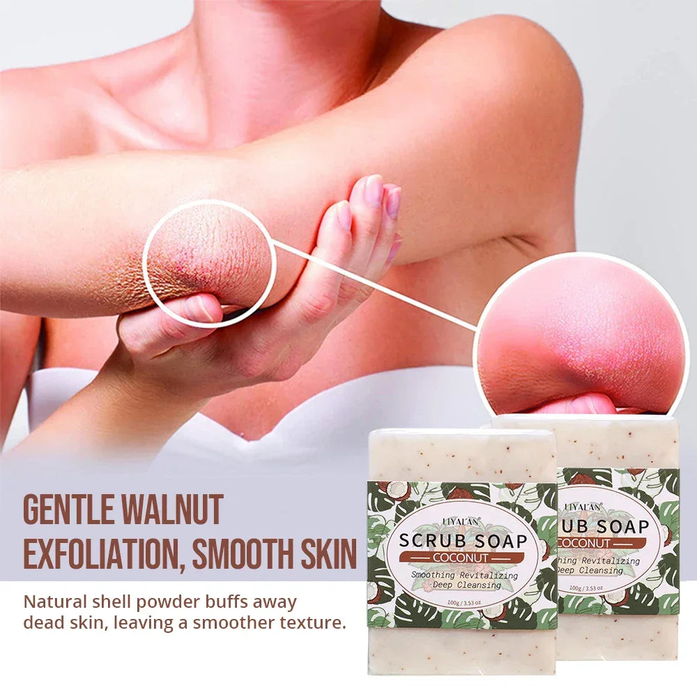 Coconut Scrub Bar Soap – 2-in-1 Exfoliating Body Wash Peaceful Pleasures Health and Wellness