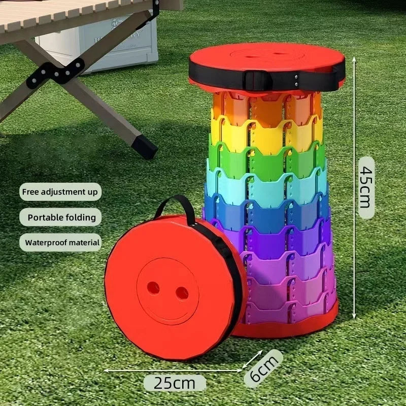 Contraction folding chair - Adjustable telescopic design, portable outdoor fishing chair, suitable for travel use, lightweight Peaceful Pleasures Health and Wellness