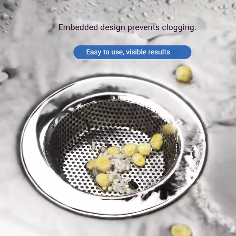 Two-Pack Double-Layer Anti-Clogging Sink Strainer Made of 304 Stainless Steel, Suitable for Standard Kitchen Sinks, Ideal for Home and Commercial Kitchens to Prevent Clogging, Polished Surface, Durable and Long-Lasting Peaceful Pleasures Health and Wellness
