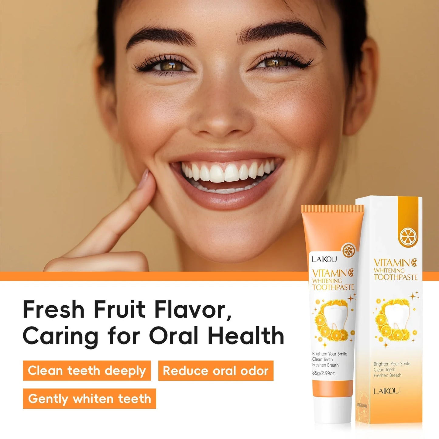 LAIKOU Sakura Whitening Toothpaste – Stain Removal & Fresh Breath