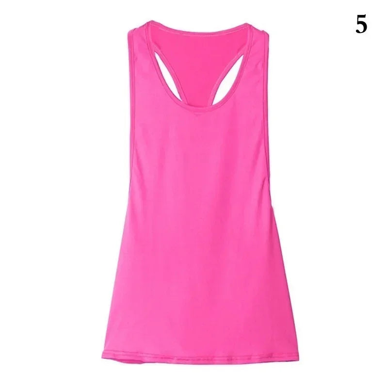 Sports Overshirt Women's Fitness Tank Back T-shaped Quick Dried Slim