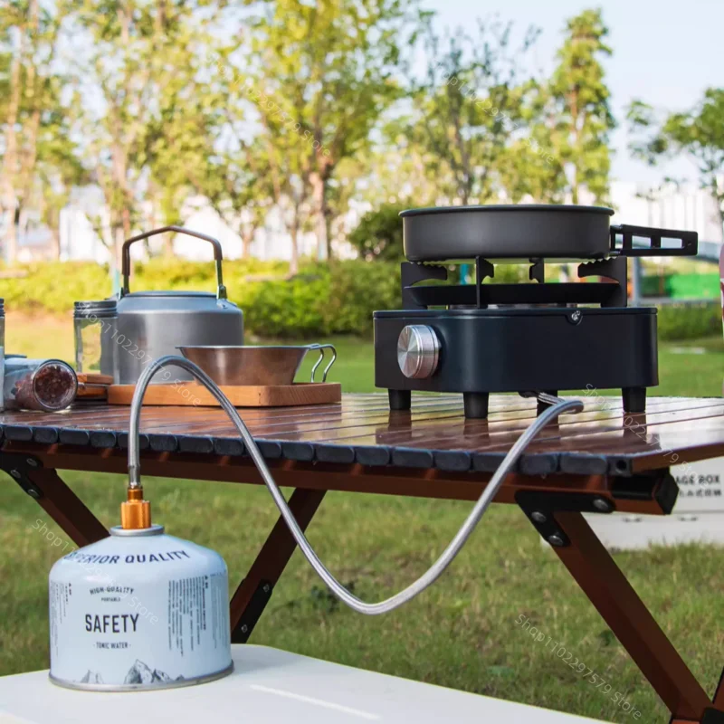 Outdoor portable gas stove, infrared energy-saving intense flame, wind-proof, detachable cartridge type stove, camping hot pot Peaceful Pleasures Health and Wellness