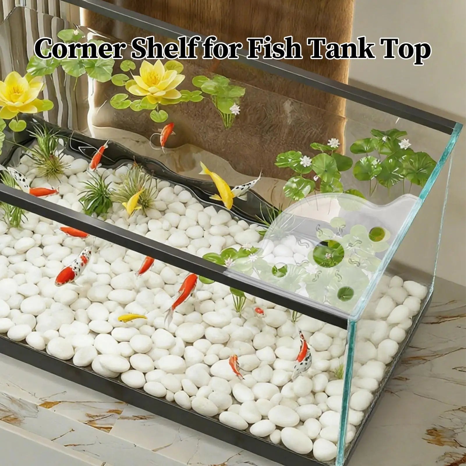 new Waterproof Aquarium Corner Shelf, Space-Saving Fish Tank Organizer For Home Decor And Pet Lovers Drop Shipping Peaceful Pleasures Health and Wellness