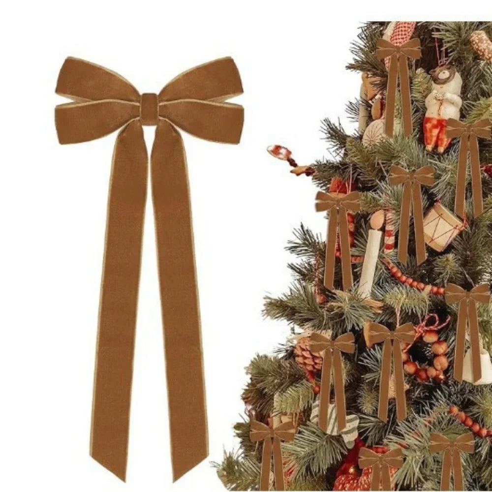 45cm Velvet Christmas Ribbon Bow | Wreath & Gift Decoration