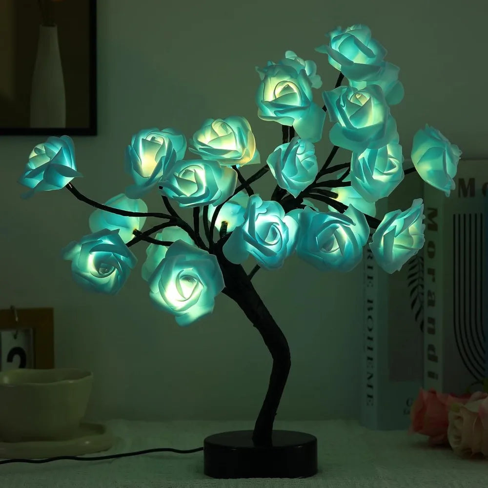 USB Rose Flower Tree LED Light | Bedroom & Wedding Decor
