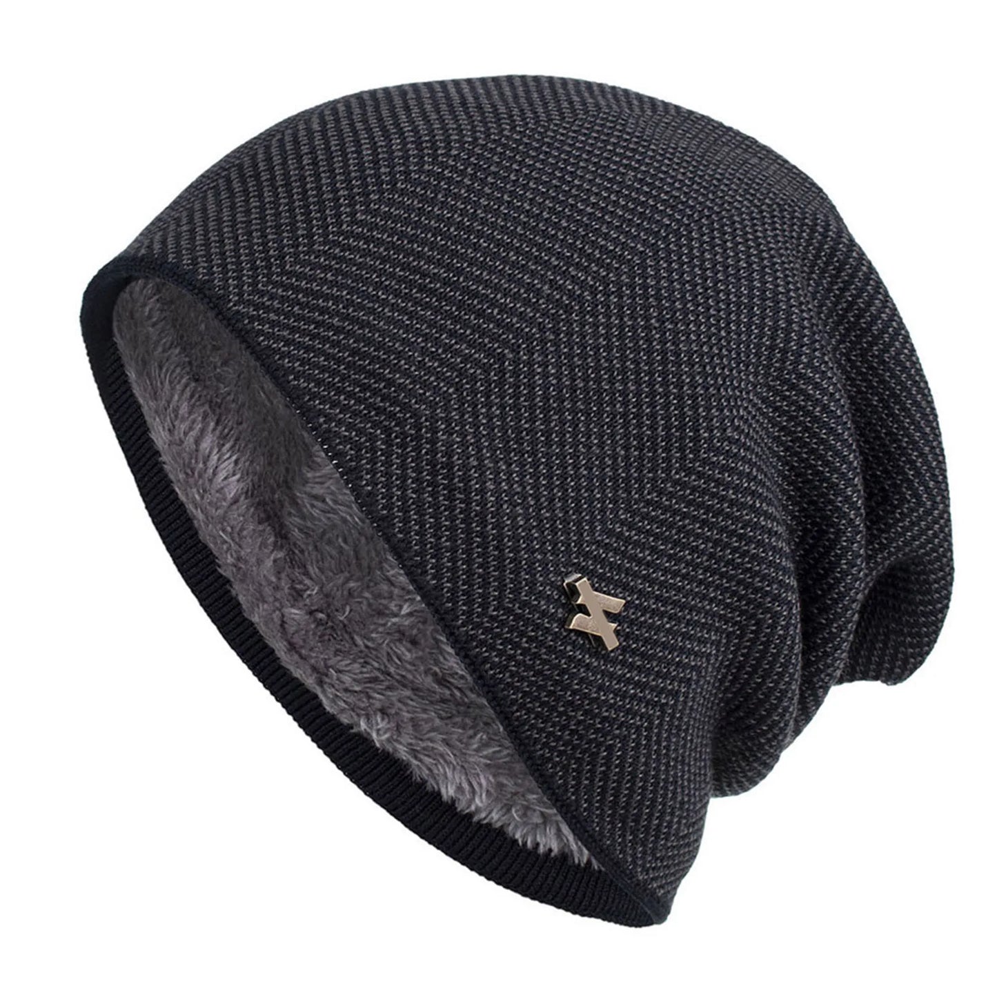 Unisex Slouchy Knitted Beanie Hat Lightweight Soft Wool All-matching Style for Home Office Travel School Hiking Peaceful Pleasures Health and Wellness Navy blue