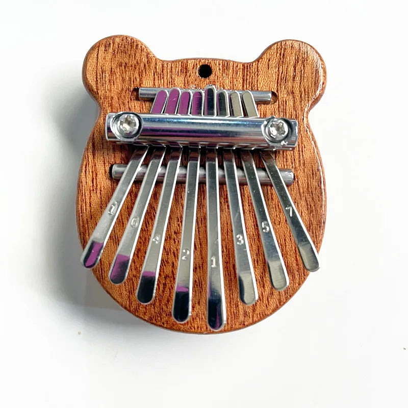 Instrument 8-tone Mini Thumbpiano Kalimba Solid Wood Crystal