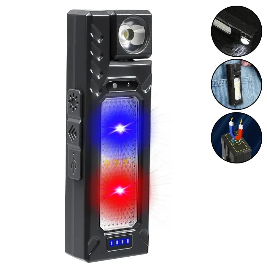 KDULIT XHP70 LED Flashlight 7-Mode Zoomable USB Rechargeable Torch