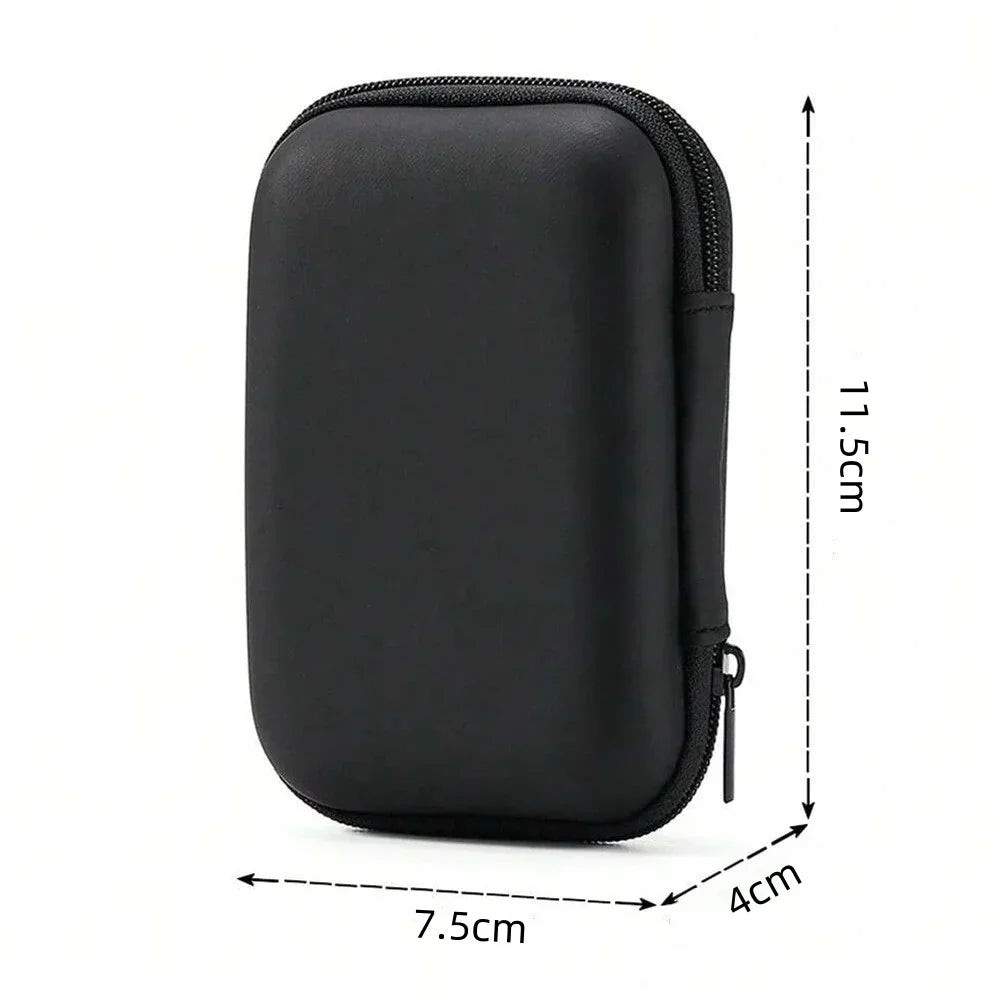 EVA Hard Zipper Case for Headphones, Cables & Electronics