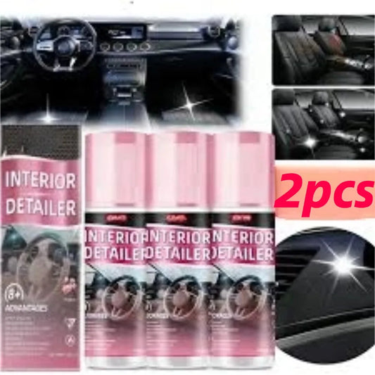 Car Renew Polishing Cleaner Instrument Panels Leather Seats Plastic Surface Cleaning Protecting Car Interiors Rinse-free Spray Peaceful Pleasures Health and Wellness