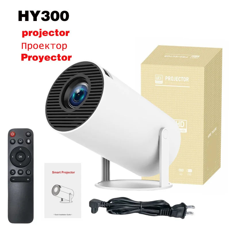 HD 1080P Portable Projector with Android WiFi Smart Mini Projector for Home Theater Outdoor Movie Night Travel Compatible with P Peaceful Pleasures Health and Wellness WHITE