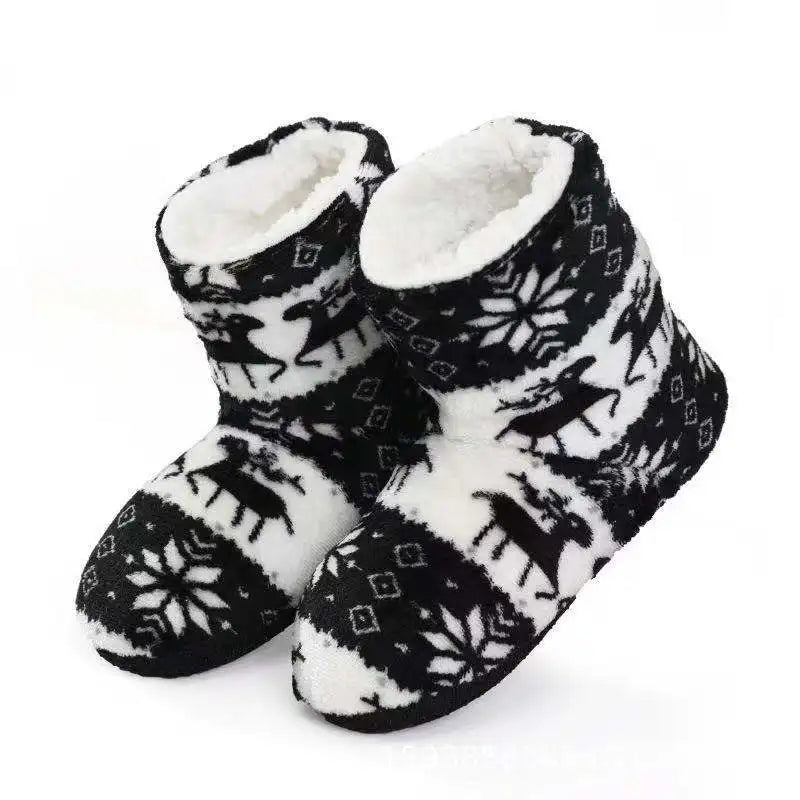 Women's Christmas Elk Plush Slippers | Warm Anti-Slip Boots