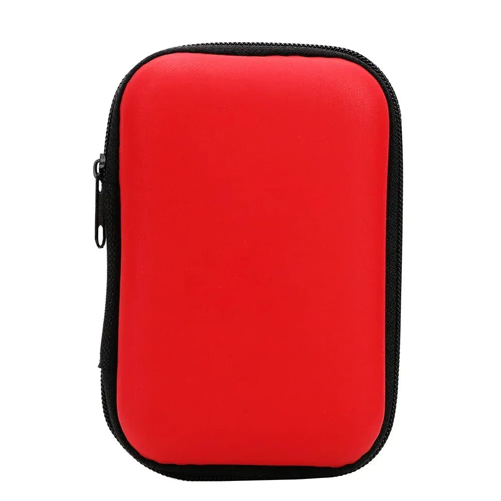 Portable Travel Cable Organizer Bag – PU Zipper Pouch