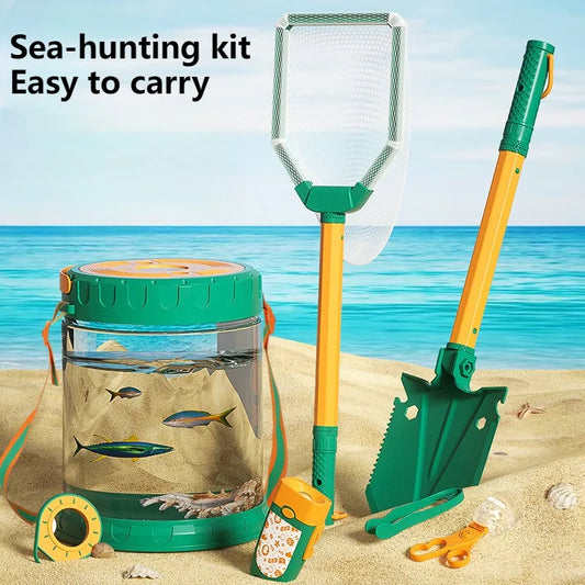 Kids Beach Sea Catching Adventure Toy Set | Ocean Explorer Kit Beach Adventure Toy Set Peaceful Pleasures Health and Wellness