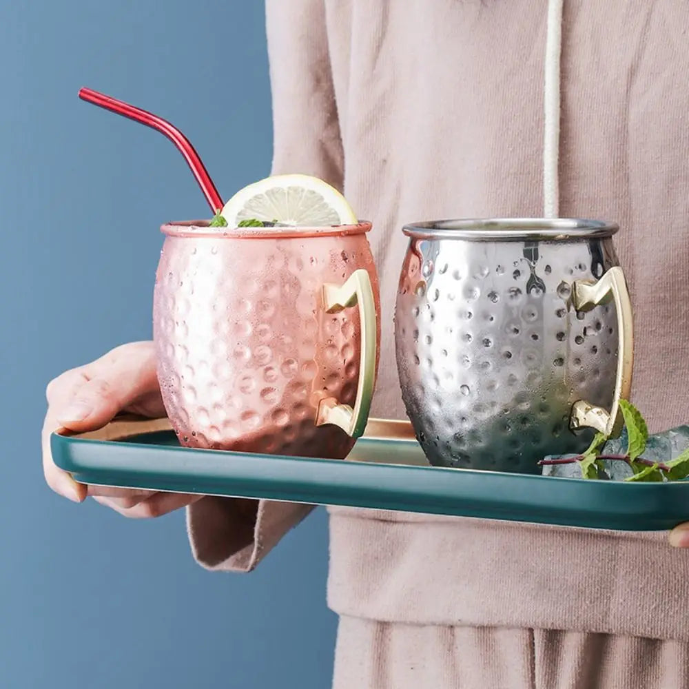 500ml Pure Copper Cup Handcrafted Thickened Mug Cup Moscow Mule Smooth Finish Drum Cup Mules Cocktails Coffee Beer Peaceful Pleasures Health and Wellness