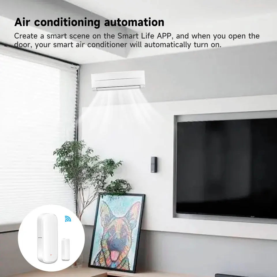 Tuya Zigbee Door Window Sensor Wireless Door Open Closed Detector Smart Home Alarm Security Protection for Home Assistant Peaceful Pleasures Health and Wellness